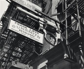 ANDREAS FEININGER (1906-1999) Gunsmith shop near Police Headquarters on Grand Street, Manhattan * Worker at Colt .45 Factory, Hartford,